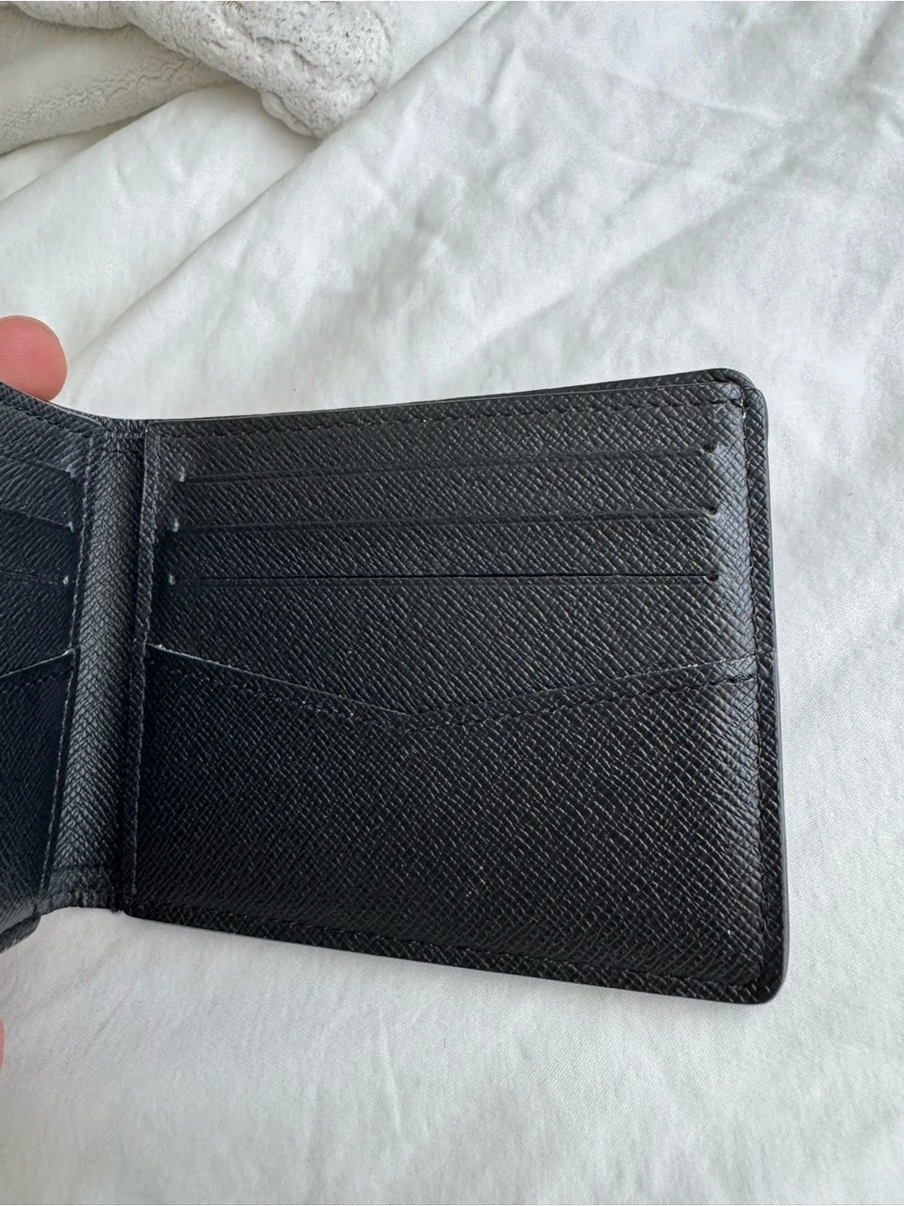 Louis Vuitton Black Damier Graphite Bi-Fold Wallet with Box